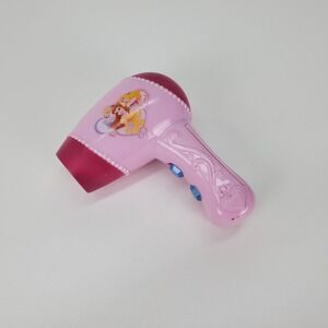 Disney Princess Toy Hair Dryer Pink Magenta Pretend Play Dress Up Working